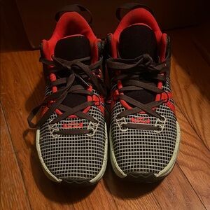 LeBron Witness 
Nike Black and Red Athletic Shoes